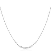 Miss Twinkle Silver Arc Pave Necklace
